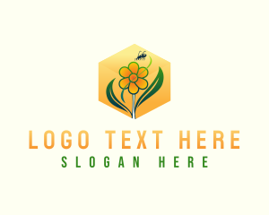 Eco - Flower Bee Farm logo design