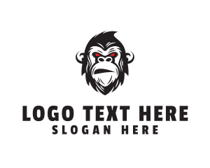 Strong - Angry Gorilla Ape logo design