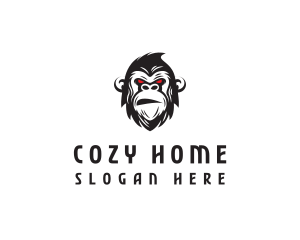 Angry Gorilla Ape logo design