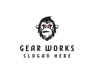 Angry Gorilla Ape logo design