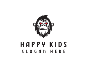 Angry Gorilla Ape logo design