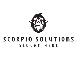 Angry Gorilla Ape logo design