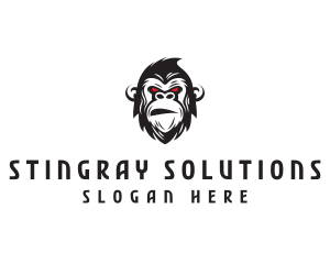 Angry Gorilla Ape logo design