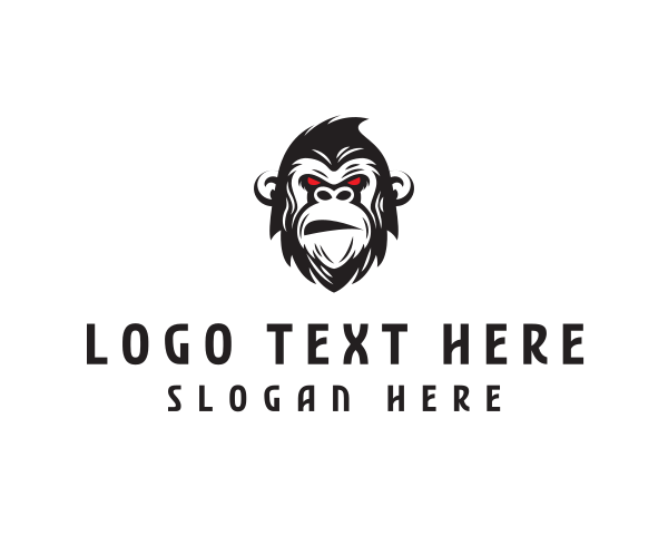 Pictorial - Angry Gorilla Ape logo design