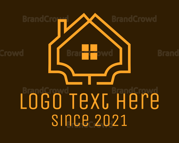 Linear Orange House Logo