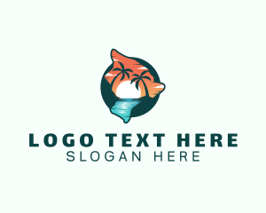Environment - Hawaii Tropical Beach logo design
