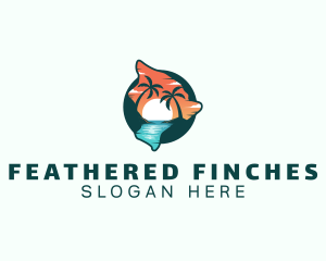 Hawaii Tropical Beach logo design