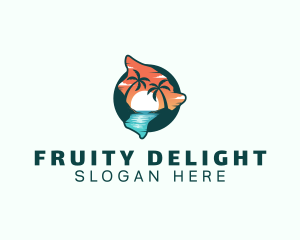 Hawaii Tropical Beach logo design