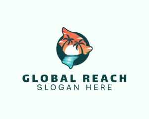 Hawaii Tropical Beach logo design