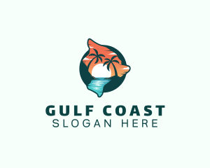 Hawaii Tropical Beach logo design