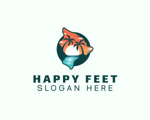 Hawaii Tropical Beach logo design