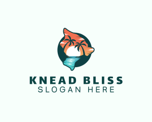 Hawaii Tropical Beach logo design