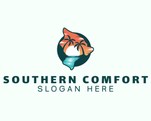 Hawaii Tropical Beach logo design