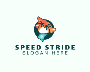 Hawaii Tropical Beach logo design