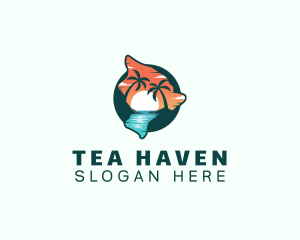 Hawaii Tropical Beach logo design