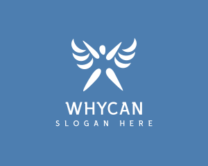 Worship - Human Angel Wings logo design