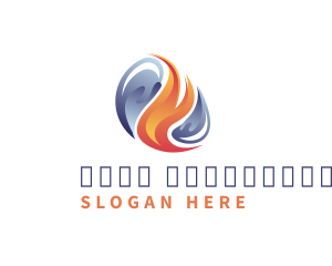 Thermal - Fire Ice Cooling Heat logo design