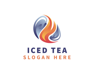 Fire Ice Cooling Heat logo design