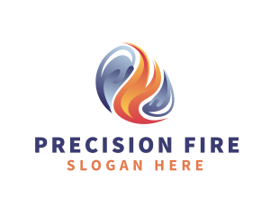 Fire Ice Cooling Heat logo design