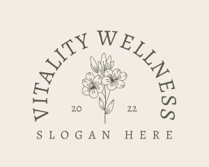 Nature Flower Wellness logo design