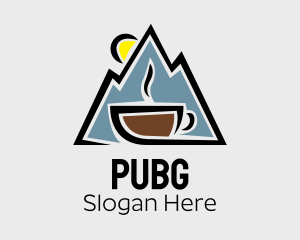 Hot Coffee - Outdoor Mountain Cafe logo design