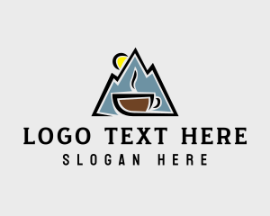 Coffee Shop - Outdoor Mountain Cafe logo design