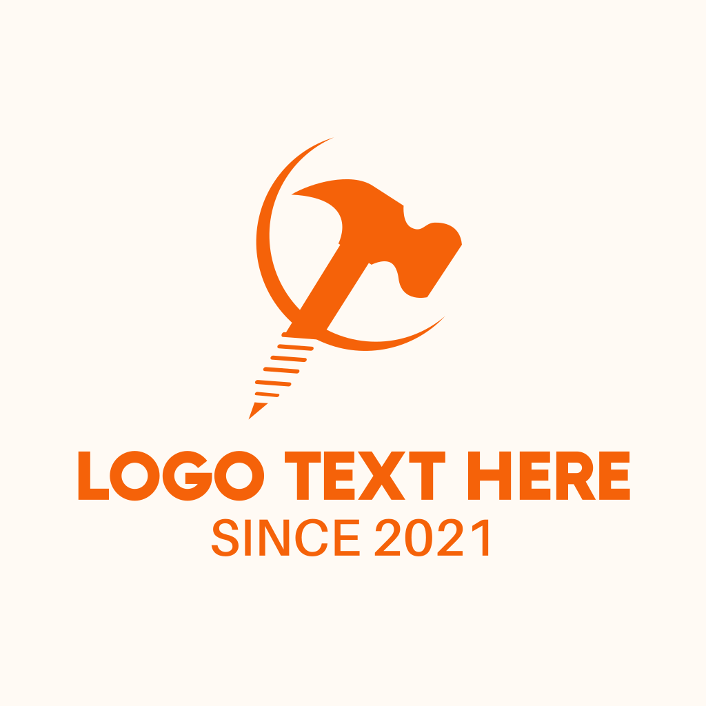 Orange Hammer Screw Logo | BrandCrowd Logo Maker