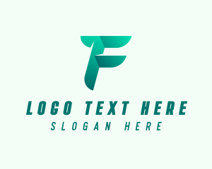 Modern Business Letter F logo design