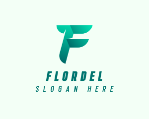 Modern Business Letter F logo design