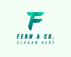 Modern Business Letter F logo design