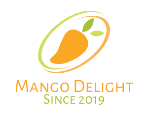 Mango Fruit Leaves logo design