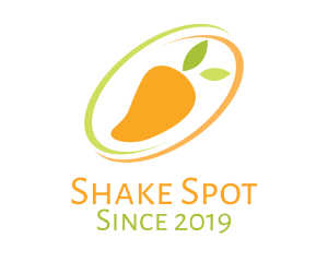 Shake - Mango Fruit Leaves logo design