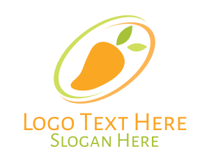 Mango Fruit Leaves Logo