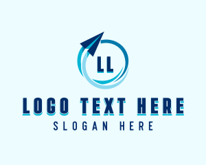 Paper Plane - Logistics Flight Plane logo design