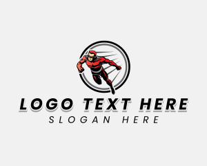 Fast Running Superhero Logo