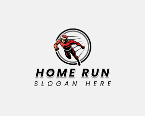 Fast Running Superhero logo design