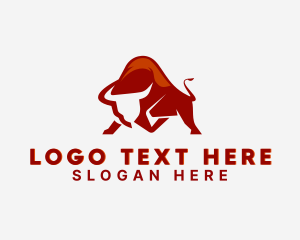 Ox - Bison Farm Animal logo design