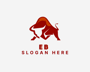 Bison Farm Animal  Logo