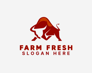 Bison Farm Animal  logo design