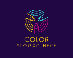 Colorful Nail Salon logo design