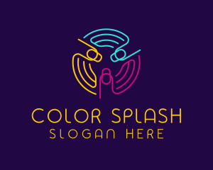 Colorful Nail Salon logo design