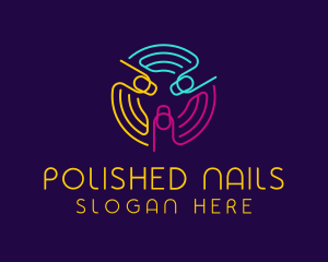 Colorful Nail Salon logo design