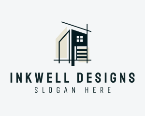 Architecture House Blueprint  logo design