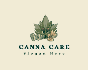Cannabinoid - Weed Smoking Puff logo design