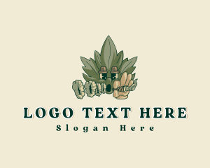 Hemp - Weed Smoking Puff logo design