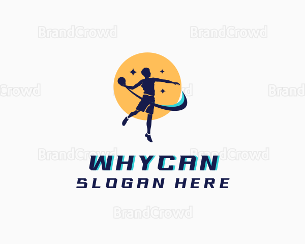 Varsity Basketball Player Logo