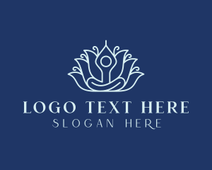 Wellness - Yoga Floral Wellness logo design