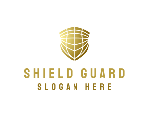 Defense - Grid Defense Shield logo design