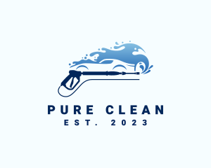 Car Pressure Washing Cleaning logo design