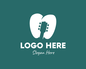 Musical Instrument - Tooth Guitar Tuner logo design